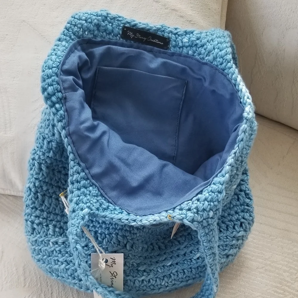 Shoulder bag in Hand dyed 100% Cotton - Picture 2 of 4